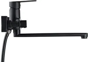 Смеситель для ванны с длинным изливом Osgard Fendi Black чёрный матовый 68223, 3