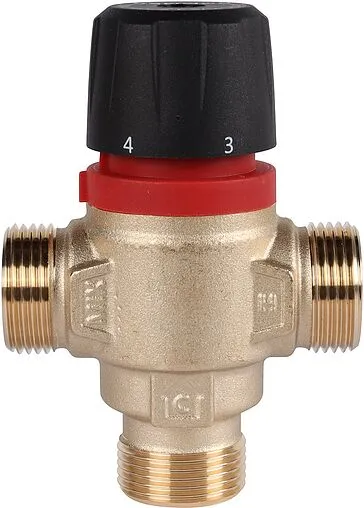 Трехходовой термостатический смесительный клапан ¾&quot; +35...+60°С Kvs 1.6 Rommer RVM-0122-166020