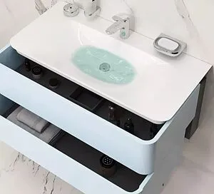 Тумба под умывальник подвесная Am.Pm Sensation 100 светло-голубой M30FHX1002BG, 5