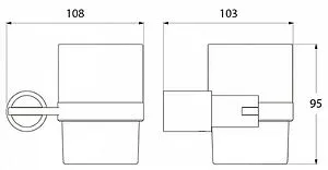 Стакан IDDIS Monet хром L023 Стакан IDDIS Monet хром L023, 2