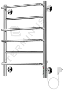 Полотенцесушитель электрический лесенка Terminus Евромикс П6 650х482 полированная сталь 4660059580173, 2