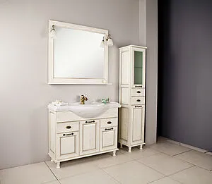 Шкаф-пенал напольный Aquaton Жерона 35 R белое золото 1A158903GEM4R, 5