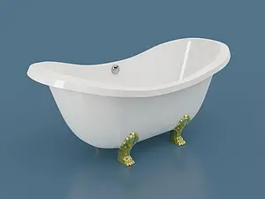 Ванна отдельностоящая из искусственного камня Esse Rodos 195x90 ножки белые Ванна отдельностоящая из искусственного камня Esse Rodos 195x90 ножки белые, 3