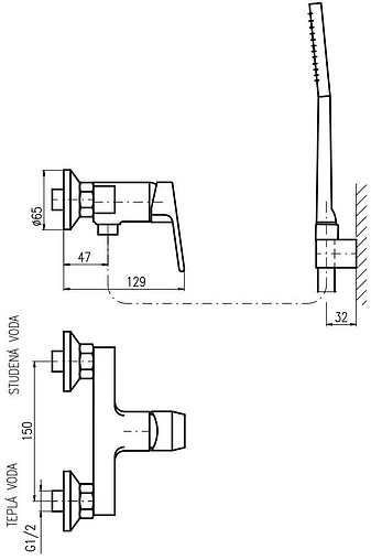 Смеситель для душа Rav Slezak Colorado хром CO181.5/1