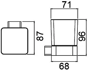 Стакан Timo Selene чёрный матовый 14033/03 Стакан Timo Selene чёрный матовый 14033/03, 2