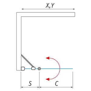 Душевая дверь 1100мм прозрачное стекло Roltechnik Lega Lift Line LZDO1/1100 226-1100000-00-02, 2