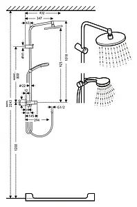 Душевая система без смесителя Timo Saga хром SX-1018, 3