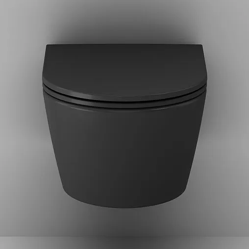 Унитаз подвесной безободковый Am.Pm Func FlashClean черный матовый C8F1700MBSC