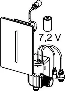 Клавиша смыва для писсуара 7.2 В TECEfilo-Solid urinal 9242039 сатин, 3