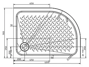 Поддон для душа Cezares Tray RH 120/90 13 W R TRAY-S-RH-120/90-13-W-R, 4