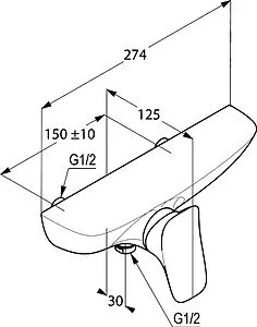 Смеситель для душа Kludi Ambienta хром 537100575 Смеситель для душа Kludi Ambienta хром 537100575, 2