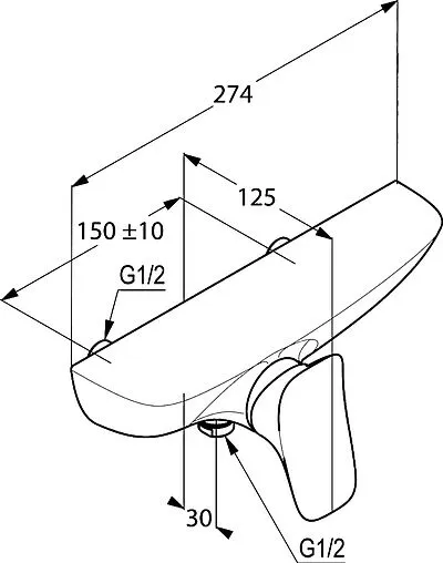Смеситель для душа Kludi Ambienta хром 537100575 Смеситель для душа Kludi Ambienta хром 537100575