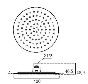 Лейка верхнего душа Ideal Standard хром B0386MY Лейка верхнего душа Ideal Standard хром B0386MY, 2