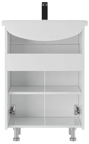 Тумба-умывальник напольная Айсберг Норма 55 белый DA1629T+Вн МуБ03