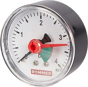 Манометр аксиальный Rommer 50 мм 4 бар ¼&quot; RIM-0007-500408, 3
