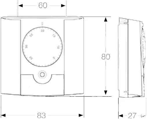 Проводной комнатный терморегулятор НЗ 230В WATTS BT-A белый 10025810