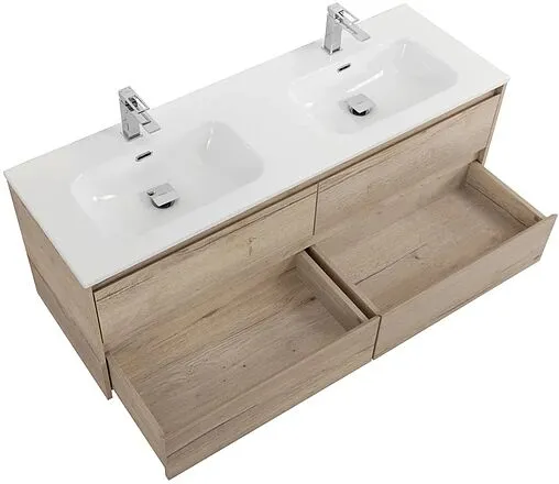 Тумба-умывальник подвесная BelBagno KRAFT 140 Rovere Galifax Bianco KRAFT-1400-4C-SO-2-RGB+BB1400-2-ETL