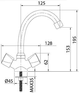 Смеситель для раковины Milardo Tring хром TRISB00M01 Смеситель для раковины Milardo Tring хром TRISB00M01, 2