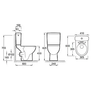 Чаша унитаза Jacob Delafon Odeon Up белый 18557K-00, 2