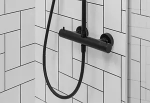 Душевая система с термостатом для душа Paffoni Birillo чёрный матовый ZCOL684LIQNO Душевая система с термостатом для душа Paffoni Birillo чёрный матовый ZCOL684LIQNO, 5