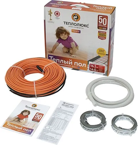 Теплый пол (нагревательный кабель) Теплолюкс Тropix 340Вт 1,9 - 2,3м² 100035718000
