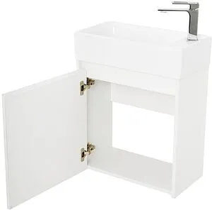 Тумба-умывальник подвесная BelBagno KRAFT MINI 50 L Bianco Opaco KRAFT MINI-500/260-1A-SO-BO-L+7045-KL, 3