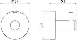 Крючок Aquatek Европа чёрный матовый AQ4101MB Крючок Aquatek Европа чёрный матовый AQ4101MB, 2