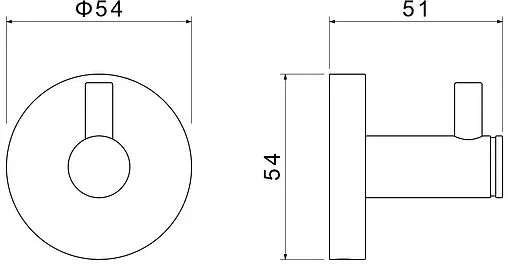 Крючок Aquatek Европа чёрный матовый AQ4101MB
