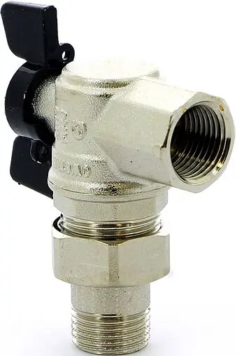 Кран шаровый с американкой угловой ½"в x ½"н Bugatti Oregon 05940001