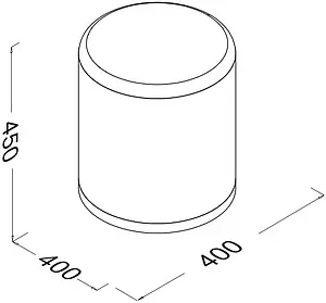 Пуфик Isvea Marino 40 чёрный 21SQ9304040I, 2