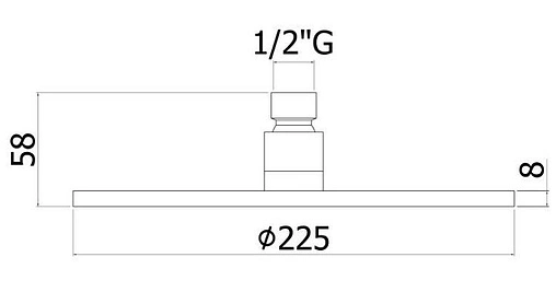 Лейка верхнего душа с настенным креплением Paffoni Master полированная сталь ZSOF074ST+ZSOF034ST
