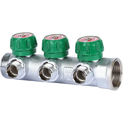 Коллектор регулирующий проходной 3 отвода 1&quot;в/н x ½&quot;н Stout SMB-6849-011203