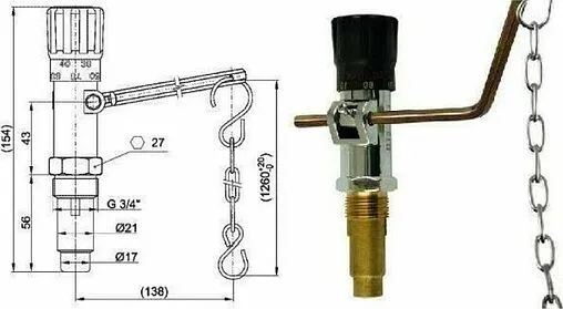 Регулятор тяги ¾&quot; Zota Regulus RT4 19009
