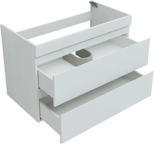 Тумба-умывальник подвесная Aquanet Нота New 90 белый глянец 00335419+00284114