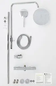 Душевая система с термостатом для душа Gross Aqua Loft Thermofix хром GA9018SMT Душевая система с термостатом для душа Gross Aqua Loft Thermofix хром GA9018SMT, 3