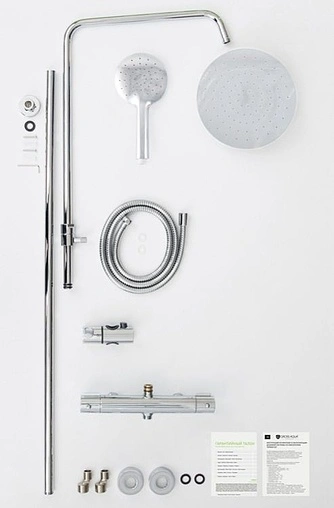 Душевая система с термостатом для душа Gross Aqua Loft Thermofix хром GA9018SMT