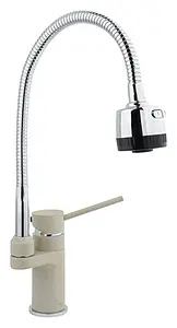 Смеситель для кухни с выдвижным изливом Timo Saona бежевый 2308F sandy, 1