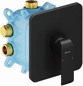 Смеситель для душа скрытого монтажа Ravak Flat чёрный матовый X070180 Смеситель для душа скрытого монтажа Ravak Flat чёрный матовый X070180, 1