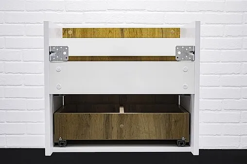 Тумба под умывальник подвесная Домино Uno 60 дуб вотан/белый DU1512T