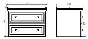 Тумба-умывальник подвесная Comforty Феррара 80 белый 00004151060CF Тумба-умывальник подвесная Comforty Феррара 80 белый 00004151060CF, 2