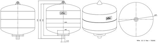 Гидроаккумулятор Reflex DE 12л 10 бар 7302000