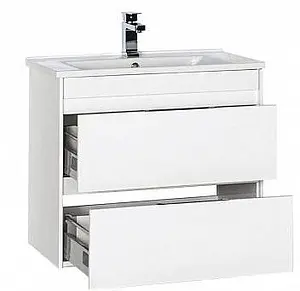 Тумба-умывальник Aquanet Тулон 75 белый 00183395+00182319, 5