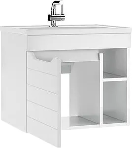 Тумба-умывальник подвесная Айсберг Агата 60 белый DA6703T+4670142930501, 3