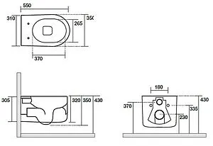 Унитаз подвесной безободковый Kerasan Nolita черный матовый 531431, 2