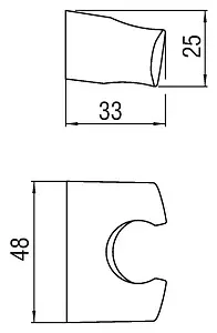 Держатель ручного душа Nobili хром AD147/9CR Держатель ручного душа Nobili хром AD147/9CR, 2