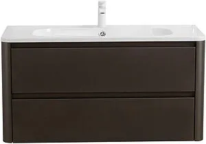 Тумба-умывальник подвесная Cezares Relax 100 оружейная сталь RELAX-1000-2C-SO-GM+CZR-1000/480-LV-MR-NV, 1