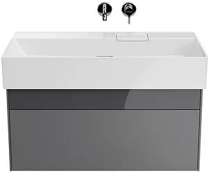 Тумба-умывальник подвесная Kerama Marazzi Logica 90 стальной серый LOG.90.2\ST+LO.wb.90.0 Тумба-умывальник подвесная Kerama Marazzi Logica 90 стальной серый LOG.90.2\ST+LO.wb.90.0, 3