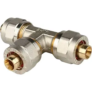 Тройник компрессионный соединительный 16мм x 16мм x 16мм Stout SFS-0009-000016 Тройник компрессионный соединительный 16мм x 16мм x 16мм Stout SFS-0009-000016, 1