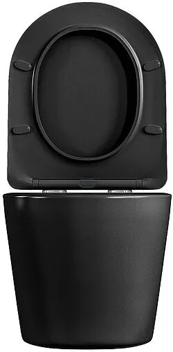 Унитаз подвесной безободковый Hansmann keramik Round Black черный матовый УНИ0022