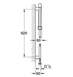 Душевая стойка Grohe Euphoria Cube Stick хром 27891000, 2